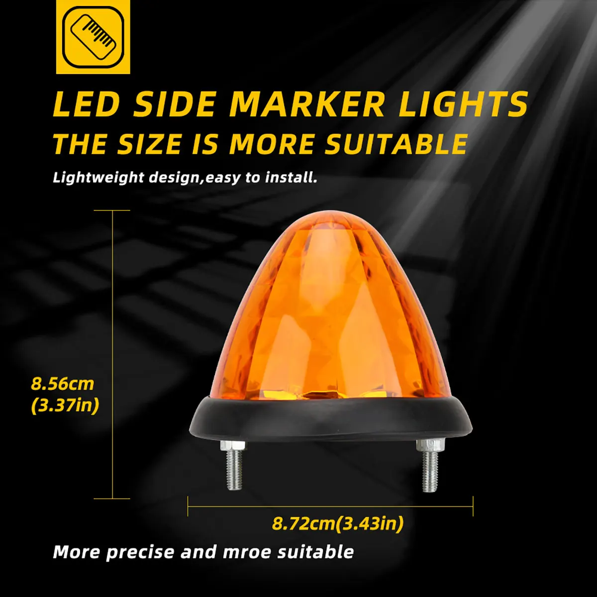 Big Watermelon Clearance Lamp 24V Car Led Side Marker Light  Taillight Warning Indicators Light  For Truck Trailer Caravan Bus