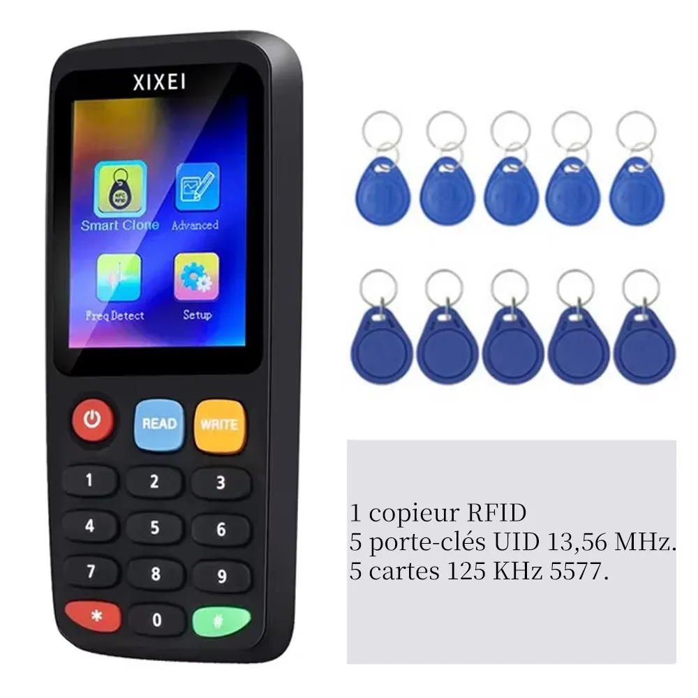 Lecteur de puces intelligent X7 RFID, copieur de Clone de jeton d'identification IC, graveur de badges 125Khz, duplicateur d'étiquettes 13.56Mhz, clé NFC, programmeur Ntag215