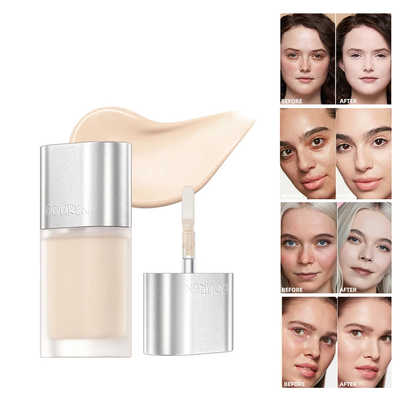 Concealer Vloeibare Foundation Cover Acne Donkere Kringen Langdurige Hydraterende Delicate Concealer Crème Gezichtsmake-Up 4 Kleur 2024