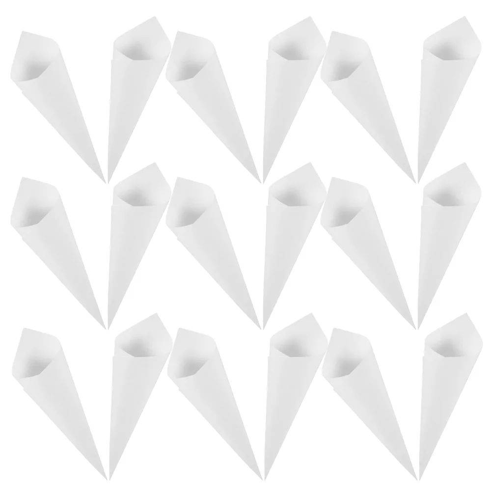 60 Pcs Wedding Petal Cone Confetti Cones Decoration Dried Flower Holder Paper Candy Kraft Rose Petals