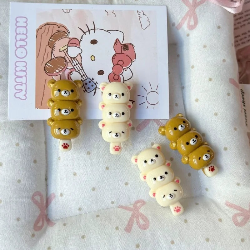 لطيف Rilakkuma دبوس الشعر الكرتون الجانب حافة الانفجارات كليب حلاوة فتاة إكسسوارات الشعر أدوات ماكياج هدية عيد ميلاد أنيمي المحيط