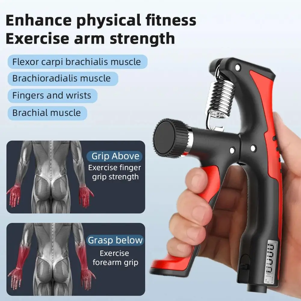 10-100KG Adjustable Hand Grip Strengthener Hand Finger Exerciser for Forearm Muscle Recovery Fitness Training Equipments