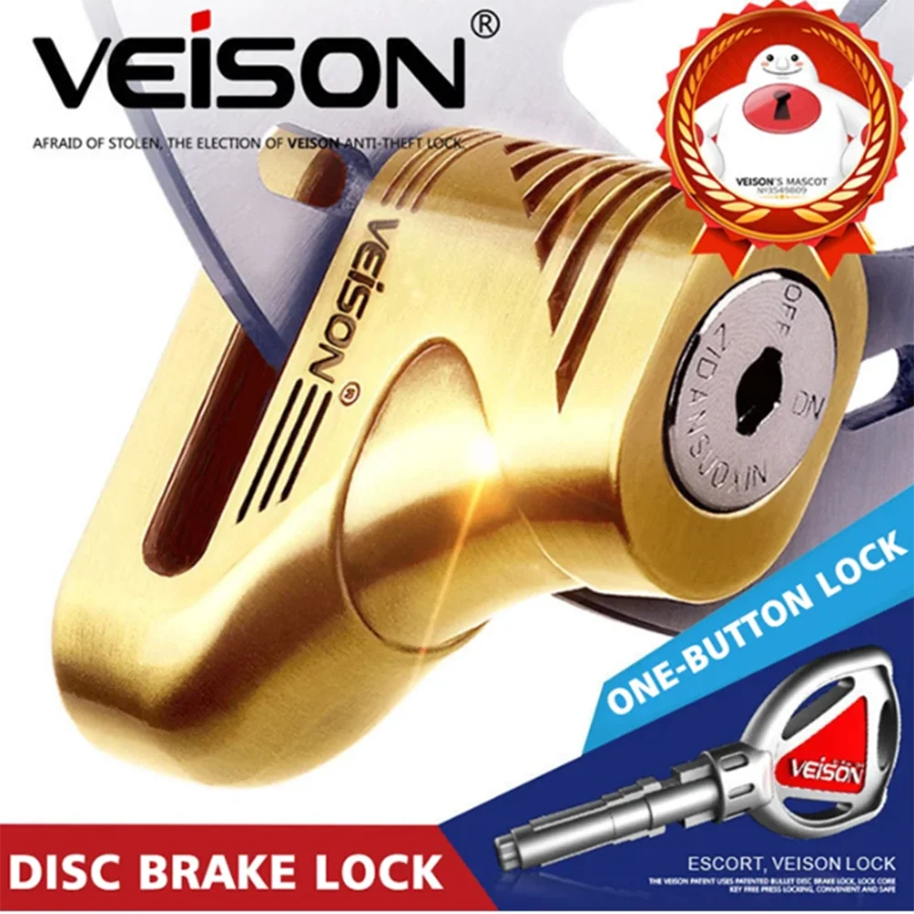Outdoor Anti Theft Motorcycle Lock Motocross Anti Theft Disc Brake Lock Safety Protection Scooter Bicycle Disc Loc