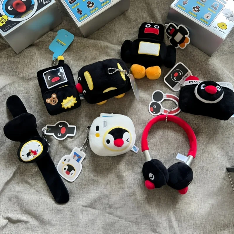 الأصلي Pingu'S الحياة الذكية سلسلة صندوق أعمى Pingu شخصيات كرتونية صندوق غامض Pingu روبوت سماعات نموذج ديكور مخصص للأطفال هدية