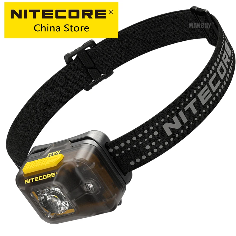 Original NITECORE HA13 350LM LED Headlamp AAA Battery Dual Power Source Camping Work Light Night Trail Running Fishing Headlight