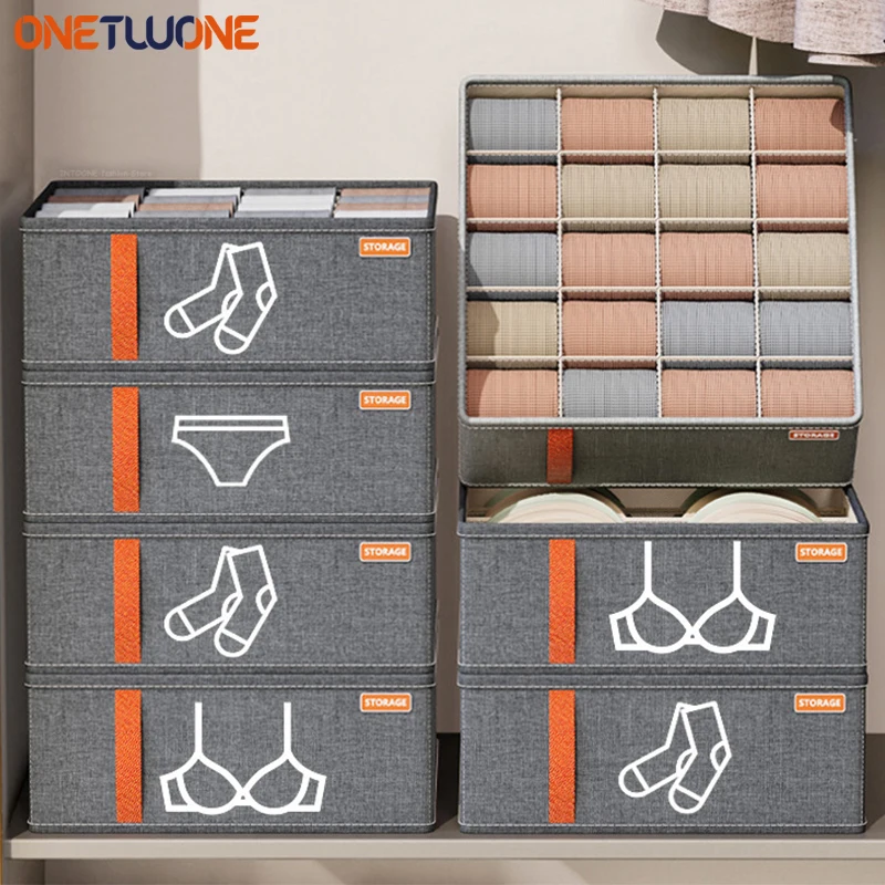 Sock Underwear Organizer Drawer Dividers Foldable Closet Organizers Bins,for Socks,Underwear,Panty,Ornament,Ties Storage Box