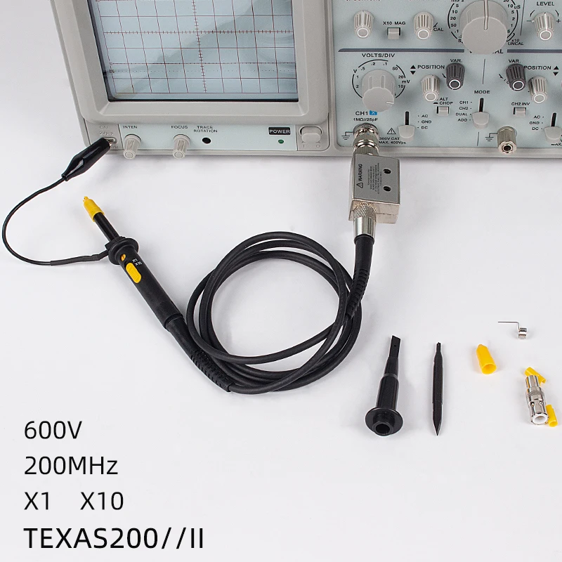 Zestaw sonda oscyloskopowa 100MHz 500MHz X10 X1 Mayitr High Precision zakres przewody pomiarowe multimetr sondy dla Dso188 klipsy krokodylkowe