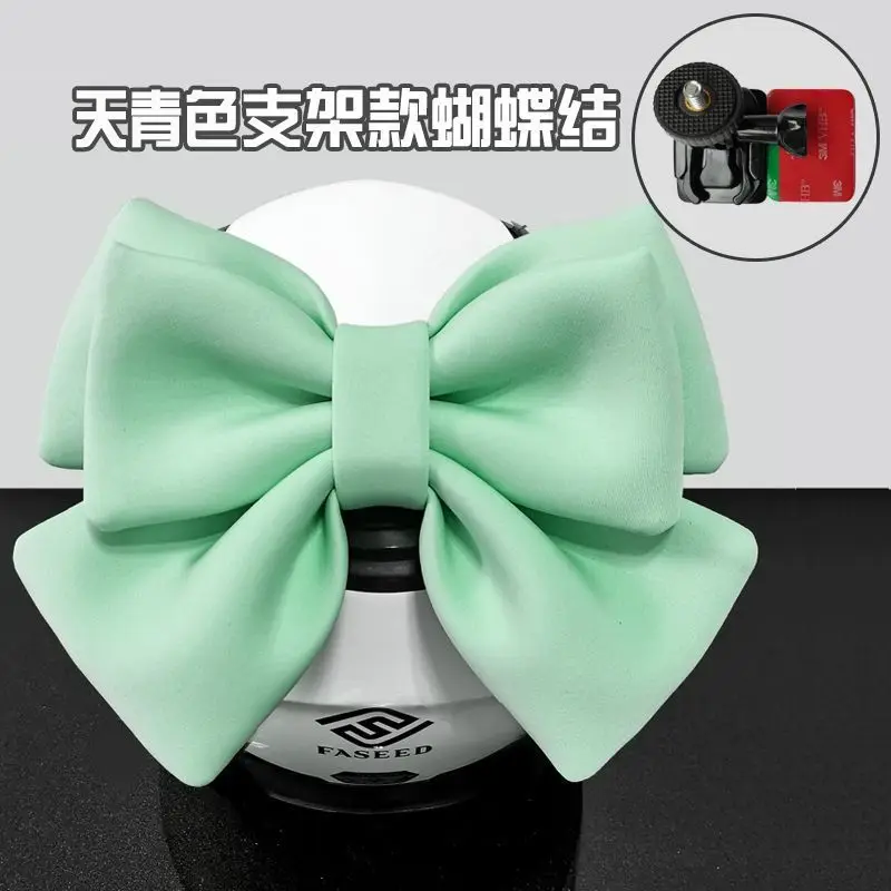 Bow Helmet Decoration, Colorful Bow Electric Vehicle Tail and Front Decoration Skiing, Roller Skating Cycling Helmet Accessories