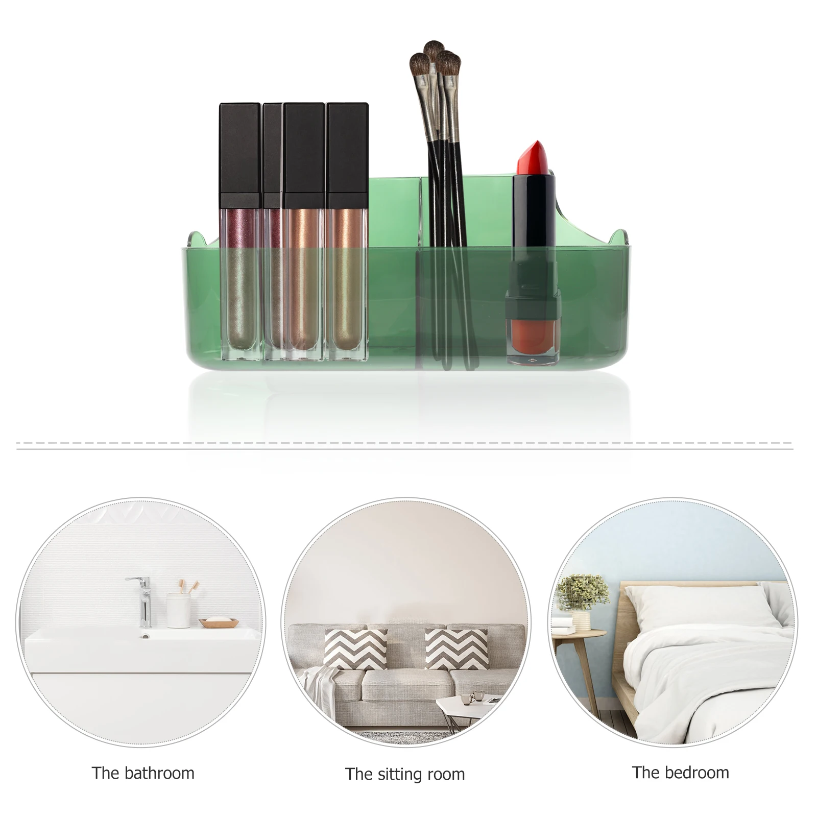 

Storage Box Multifunctional Makeup Office Holder Plastic Desk Countertop Organizer