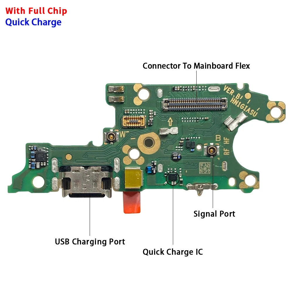 Fast Charger USB Dock Charging Dock Port Board With Mic Microphone Flex Cable For Huawei Honor 50 60 Pro Se 70 5G X7 X8 X9