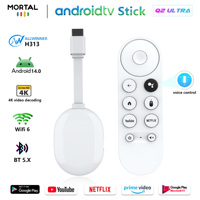 High Performance Android14 4k Portable Smart TV Stick Mortal Q2 Ultra AllWinner H313 2G 16G Wifi6 BT5.X Voice Control TV Console