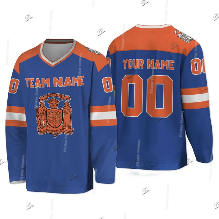 Custom Name Team Gradient Graffiti Hockey Jersey Shirts Vintage Retro 3DPrint Casual V-Neck Funny Pullover Breathable Colorful 0