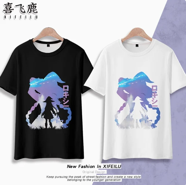 Anime Mushoku Tensei：Jobless Reincarnation Roxy Short Sleeve T-shirt Summer Cosplay Costume Casual Student Loose Tops