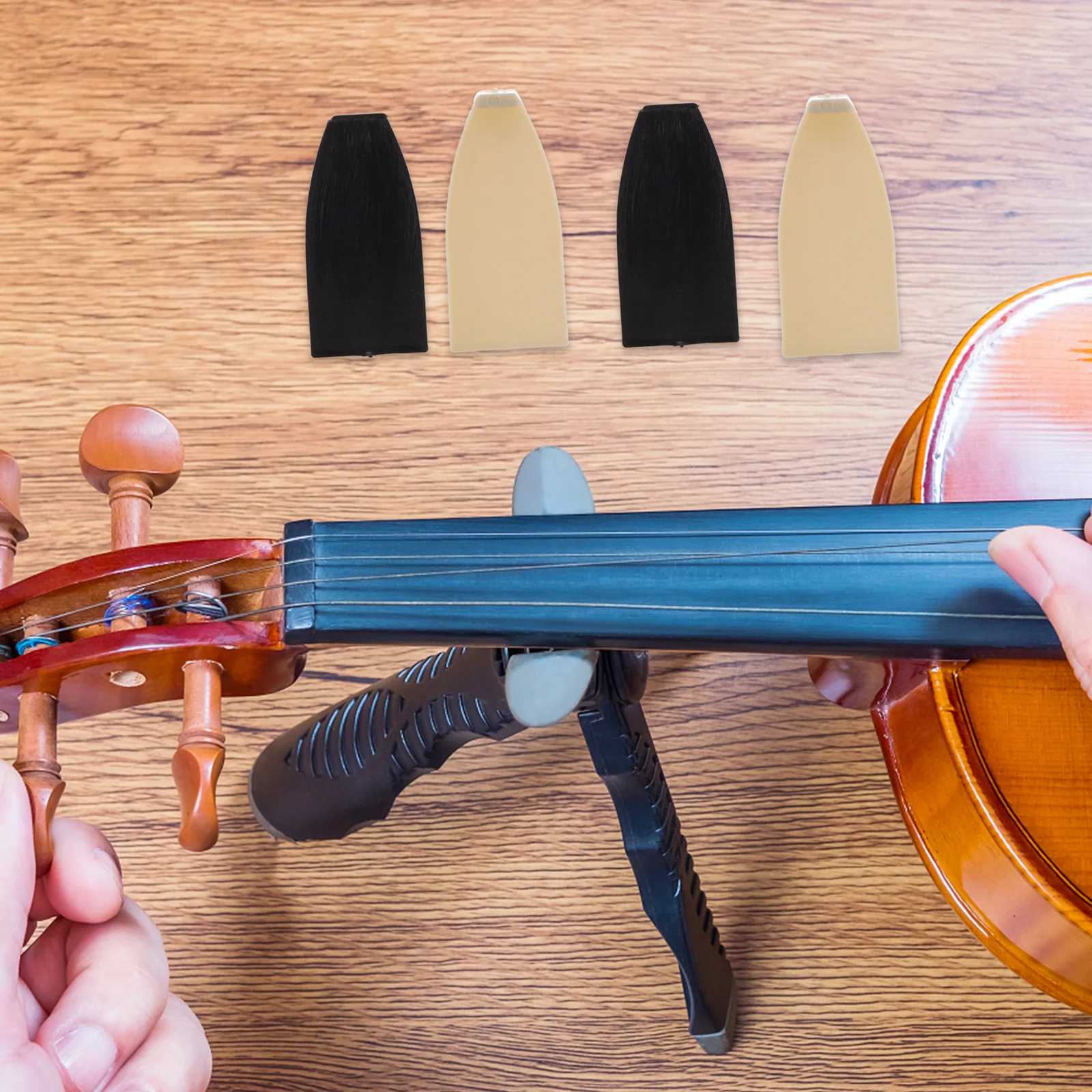 

6pcs Cello Tips Plastic Violin Bow Tips Stringed Instruments Replacement Parts Lightweight Durable Accessories Violin Cello