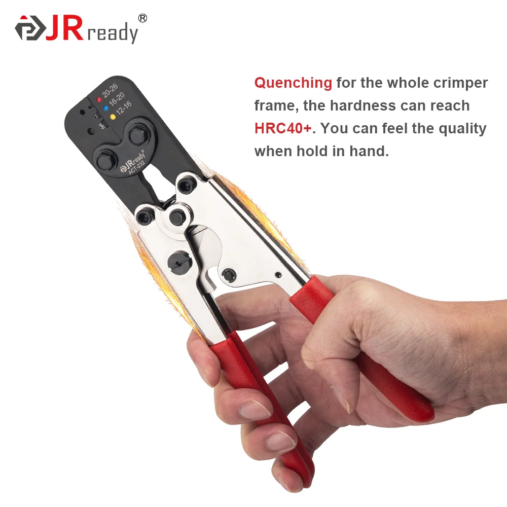 JRready ACT-232 (GMT232 M22520/37-1 Equivalent) Crimp Tool for M81824 Series &ACT-AD10 Heat Shrink Crimping Tool Kit