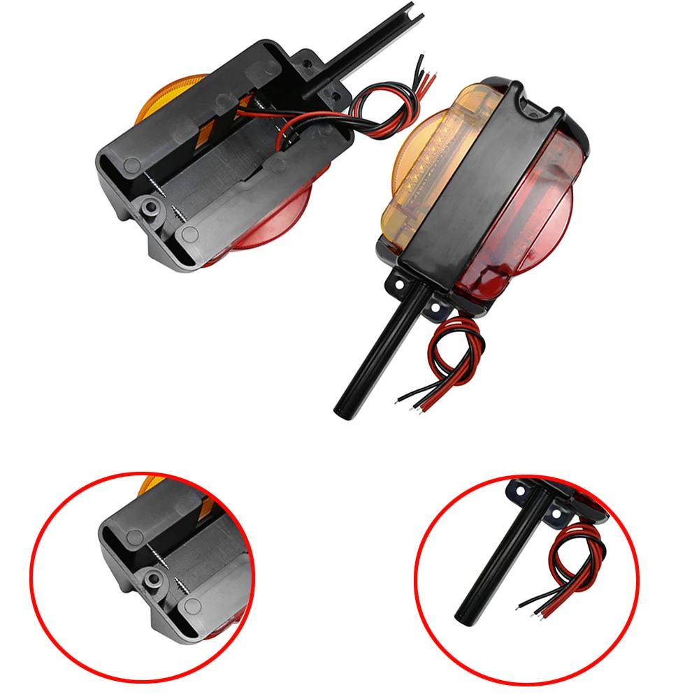 Picture 5: 2pcs Led Fender Marker Lights For 12v Car Abs Pc Black Shell Led Turn Signal Lamp Universal LED Fender Marker Lights