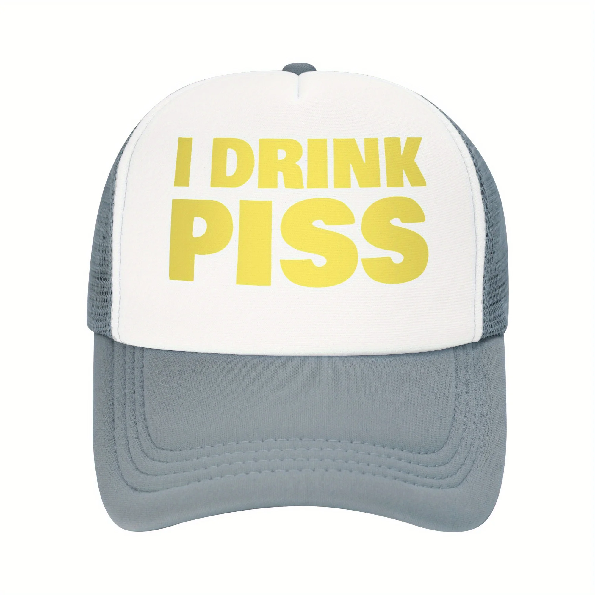 面白い「I Drink Piss」野球帽、男女兼用、調節可能なスナップバック、通気性メッシュトラッカーハット、ゴルフ、ジム、アウトドアに最適