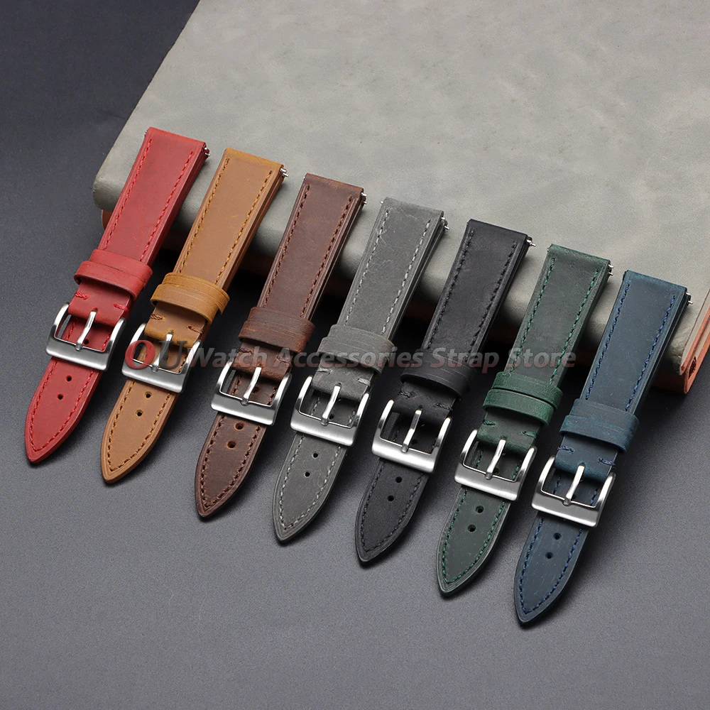 18mm 19mm 20mm 21mm 22mm 24mm - Leather Strap Quick Release ulasan dan harga