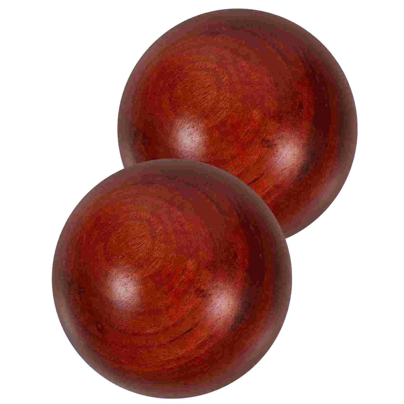 2 Pcs Massage Ball Hand Exercise Muscle Stretch Balls Wooden Bamboo Fitness