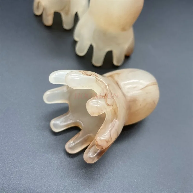 เรซิ่น Octopus หวีหัวนวด Meridian ขูดแปรงนวดหนังศีรษะฝังเข็มสปา Gua Sha สุขภาพเครื่องมือนวด