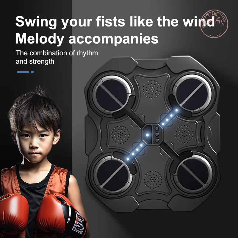 Smart Boxing Machine Home Music Wall Target Trainer With Gloves Decompression With BluetoothGames Toys Children And Adults