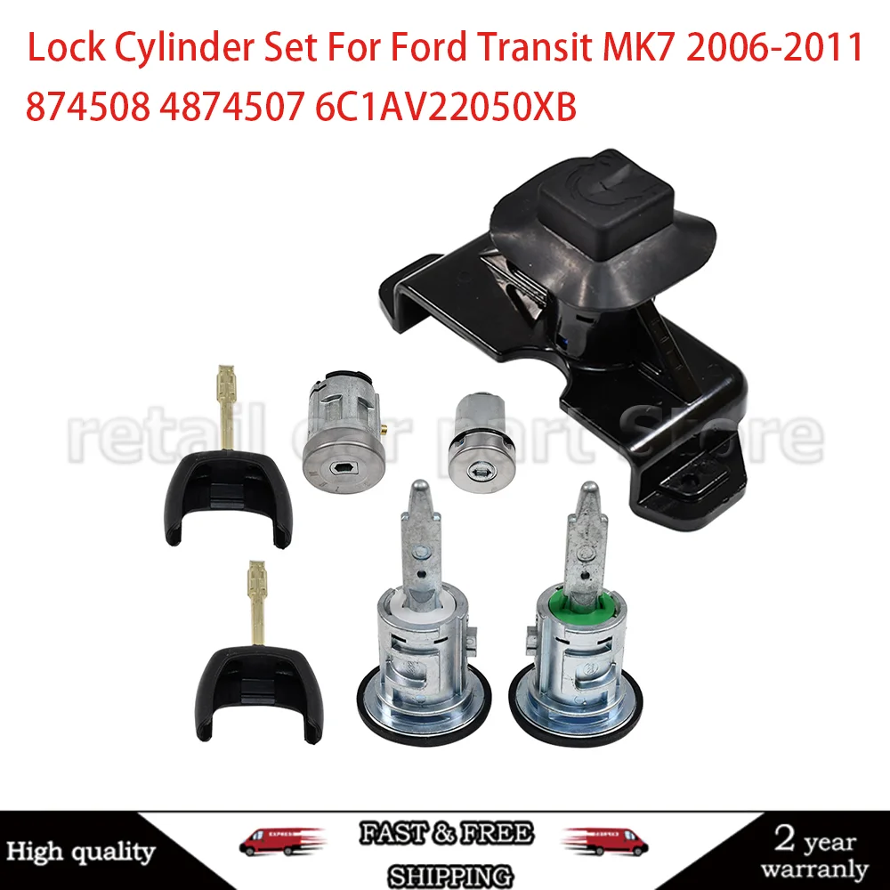 

Complete Lock Set Door Lock Ignition Lock Cylinder Set For Ford Transit MK7 2006-2011 874508 4874507 6C1AV22050XB