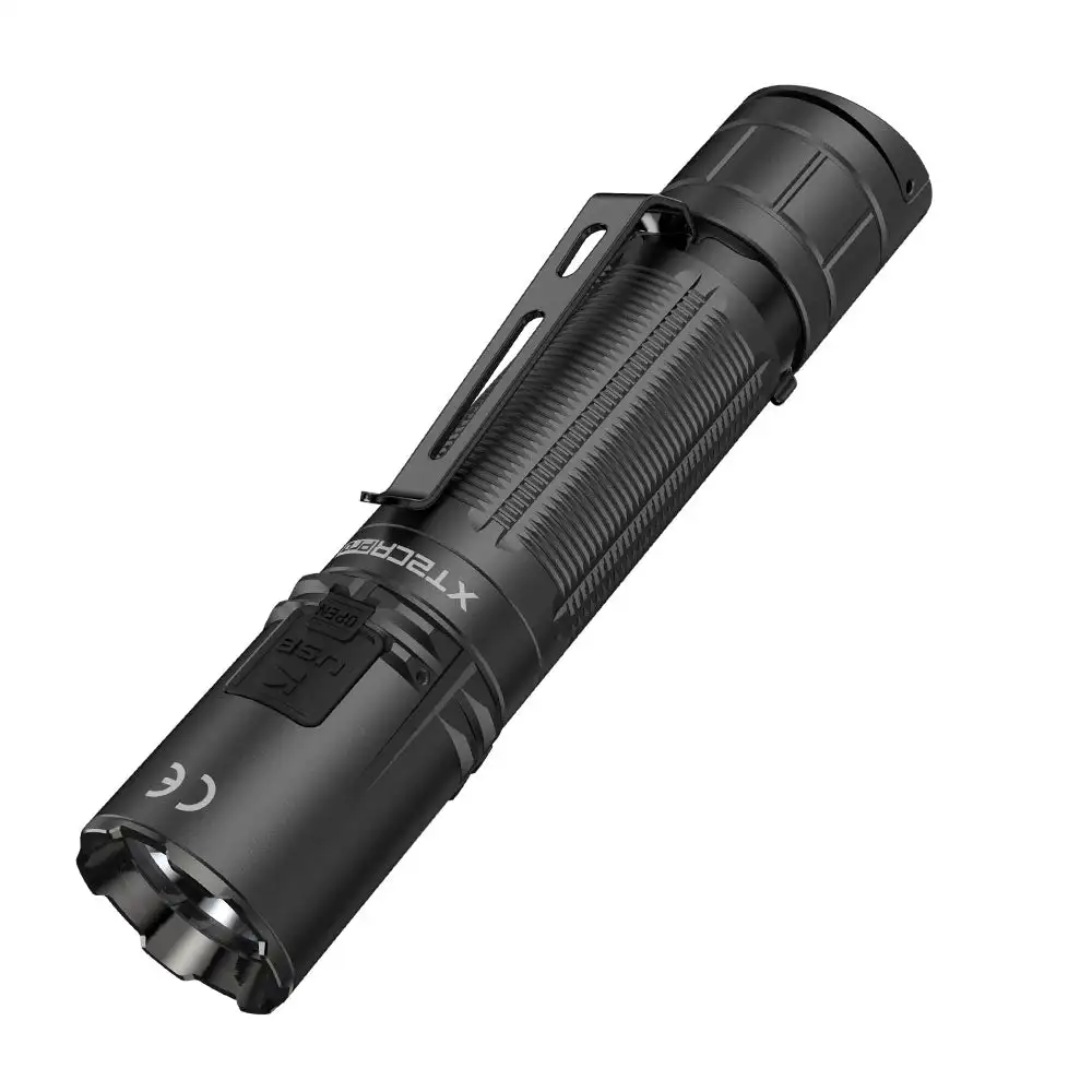 

Klarus XT2CR Pro Compact Rechargeable LED Tactical Flashlight Dual Tail Switch 2100 Lumens 240m Beam Distancey