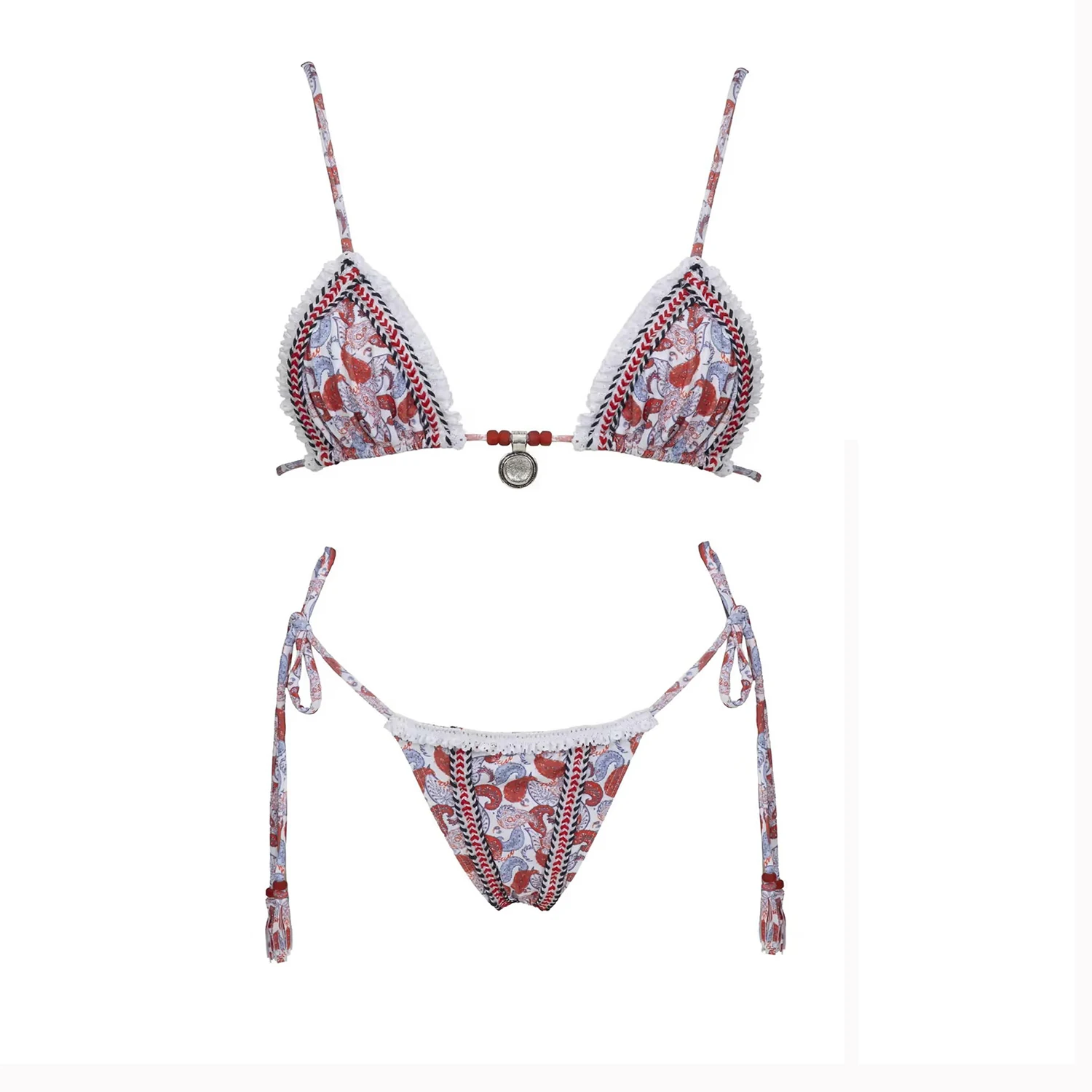 3Pcs Micro Bikini 2026 New Swimwear Women Swimsuit Sexy Brazilian Bikini Set Printed Thong Beachwear Bathing Suit Female Biquini