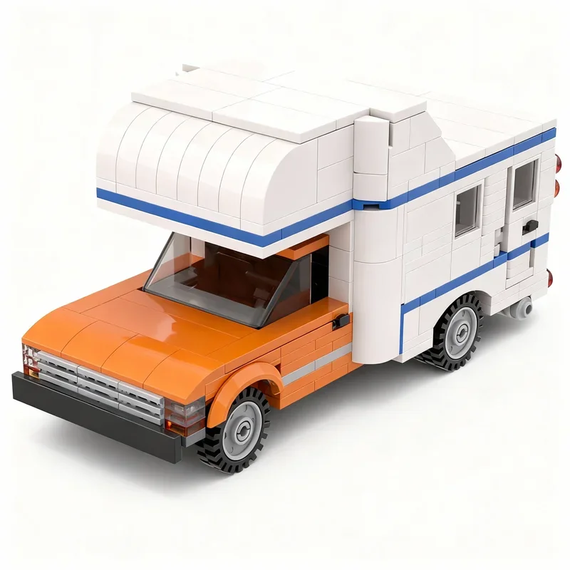 419PCS MOC Creative Model Classic Pickup F 150 Camper Collectible Display DIY Building Blocks Home Decor Gift Ideas Display Gift