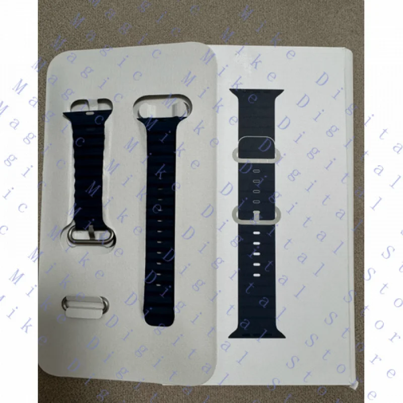 UU  for Apple Watch Strap 49mm Black Ocean Band OneSize Titaniu Buckle Ultra 2 Original