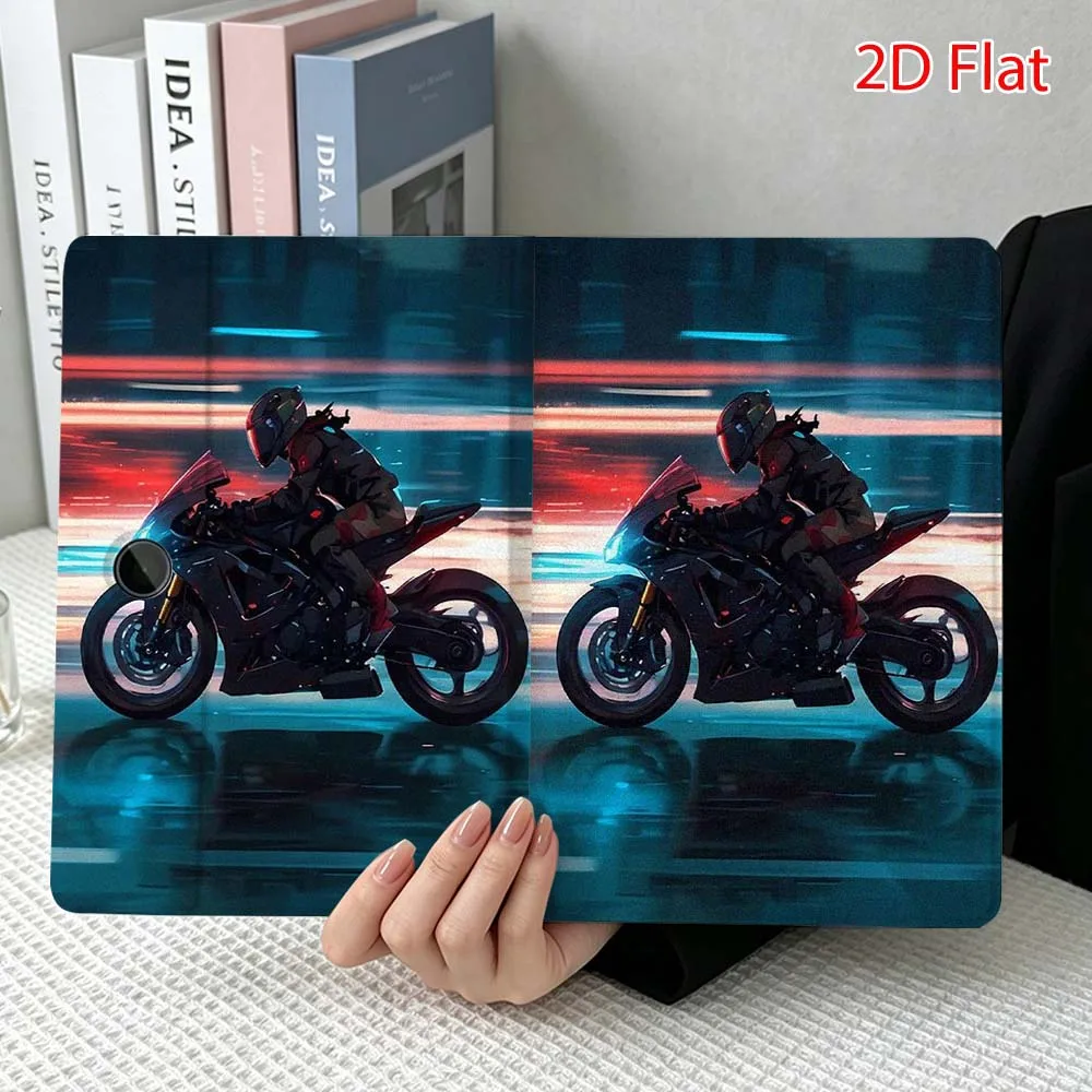 Cool motorcycle graphics For OPPO VIVO IQOO OnePlus Realme Pad 3 Pro 13 12.1 11.4 11 inch Pen Tray Tablet Case Soft