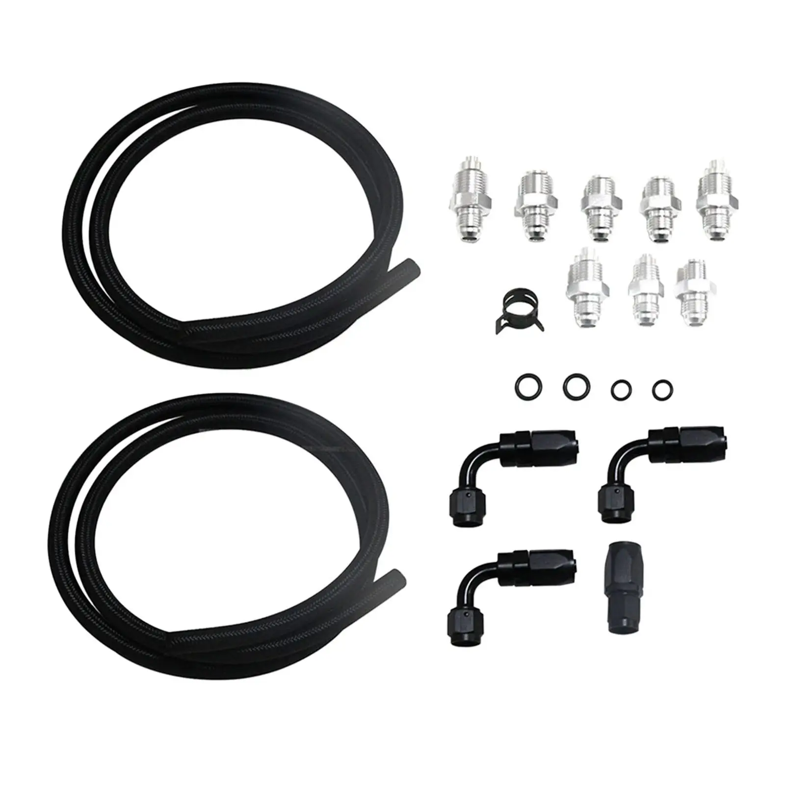 Power Steering Pump Hose Kit Braided 2Pcs Tube Prevent Damage Rack 551082 for LS Engines Swap LS LS1 LS3 Spare Parts