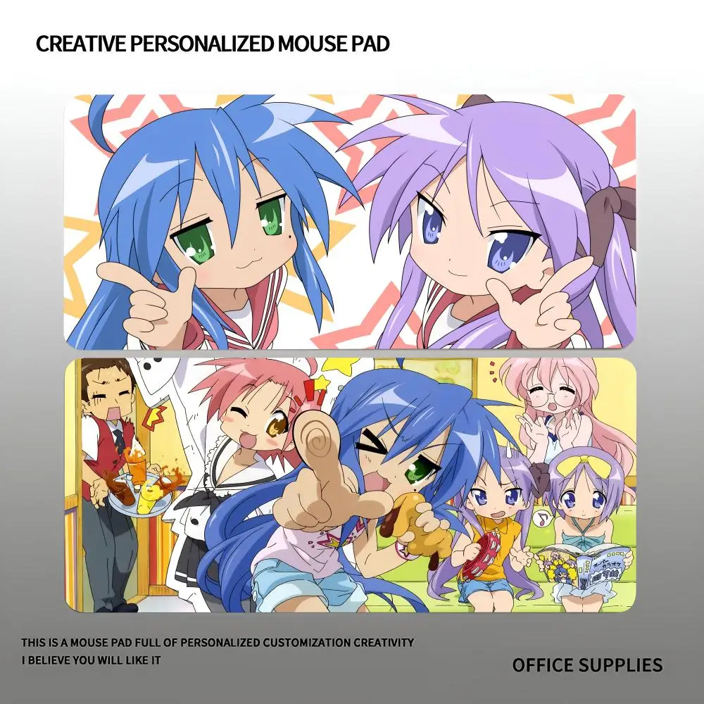 

Lucky Star Mouse Pad Gaming Gamer Rubber Mousepad Large 600x300mm Office Mousepad Desk Cushion for Notebook 700x400mm Non-slip