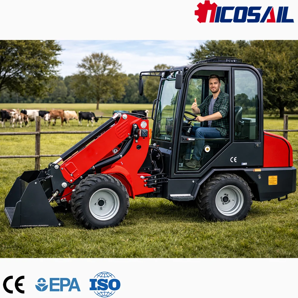 

Custom Mini Telescopic Loader Euro 5 CE Certified Compact Wheel Loader for Farm Agriculture Use