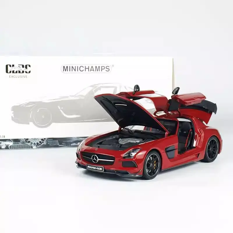 MINICHAMPS Mini Cut 1:18 Mercedes-Benz AMG SLS Alloy Car Model Mercedes-Benz Sls Car Model