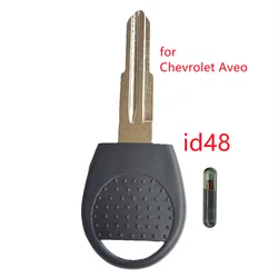 1 pcs of Transponder Key with ID48 Chip for Strattec 5912554 Transponder Key DWO4R T6 for Chevrolet Aveo
