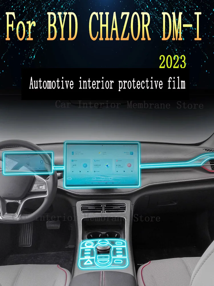 

For BYD CHAZOR DM-I 2023 Automotive Gearbox Air Panel GPS Navigation Screen Interior TPU Protective Film Anti-Scratch