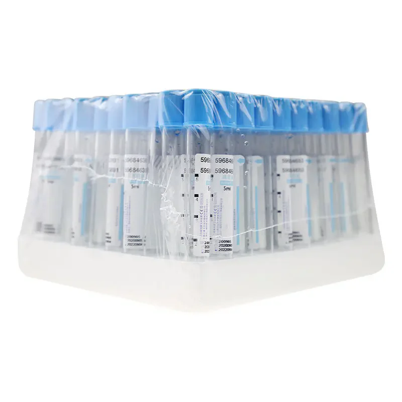 Tube de prélèvement sanguin sous vide, citrate de sodium, magasin de test de laboratoire, tube P, dessus bleu, poulailler, 1:9, 50 pièces par lot