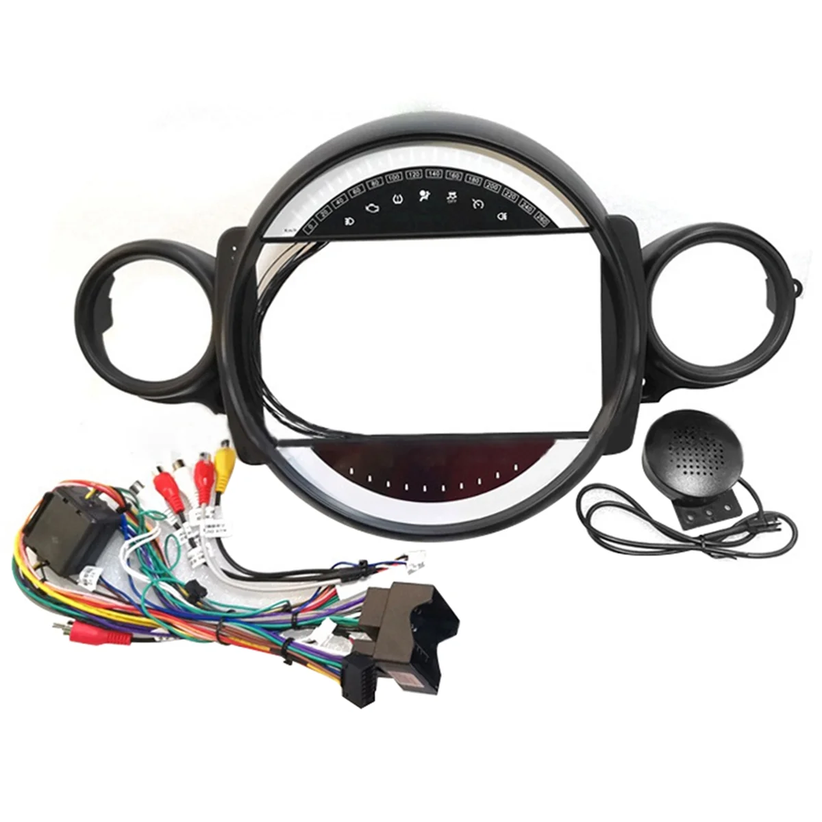 Car Radio Fascias Frame for Mini Cooper R56 R60 2007-2011 9 Inch Stereo Panel Wiring Harness Power Cable Adapter Canbus