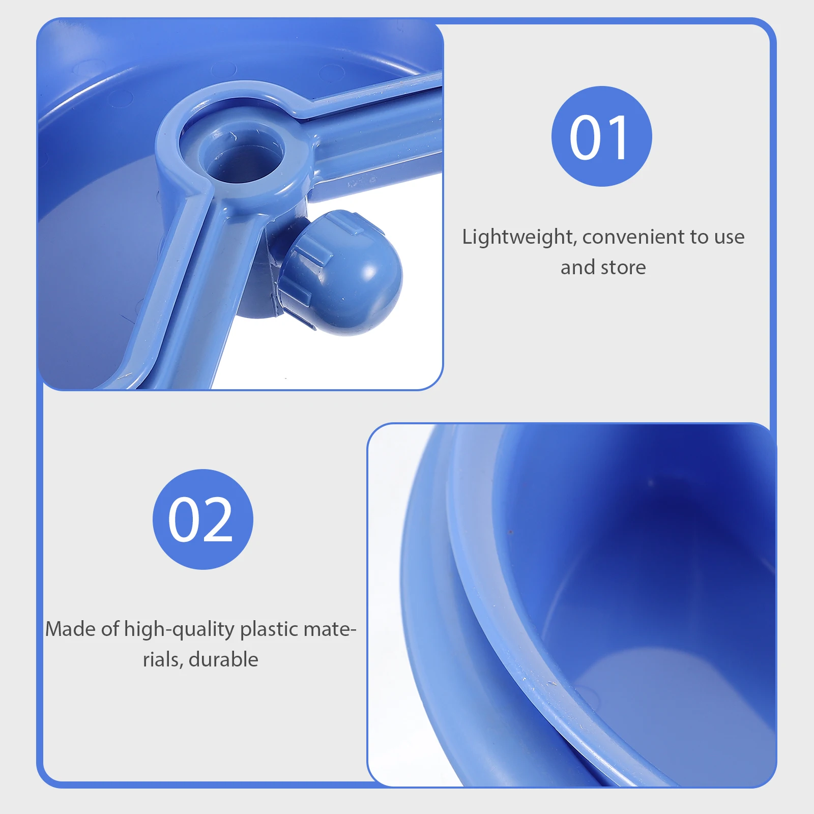

Plastic Infusion Stand Storage Tray Detachable Medical Supply Holder For Hospital Clinic Lightweight Round Plate Blue