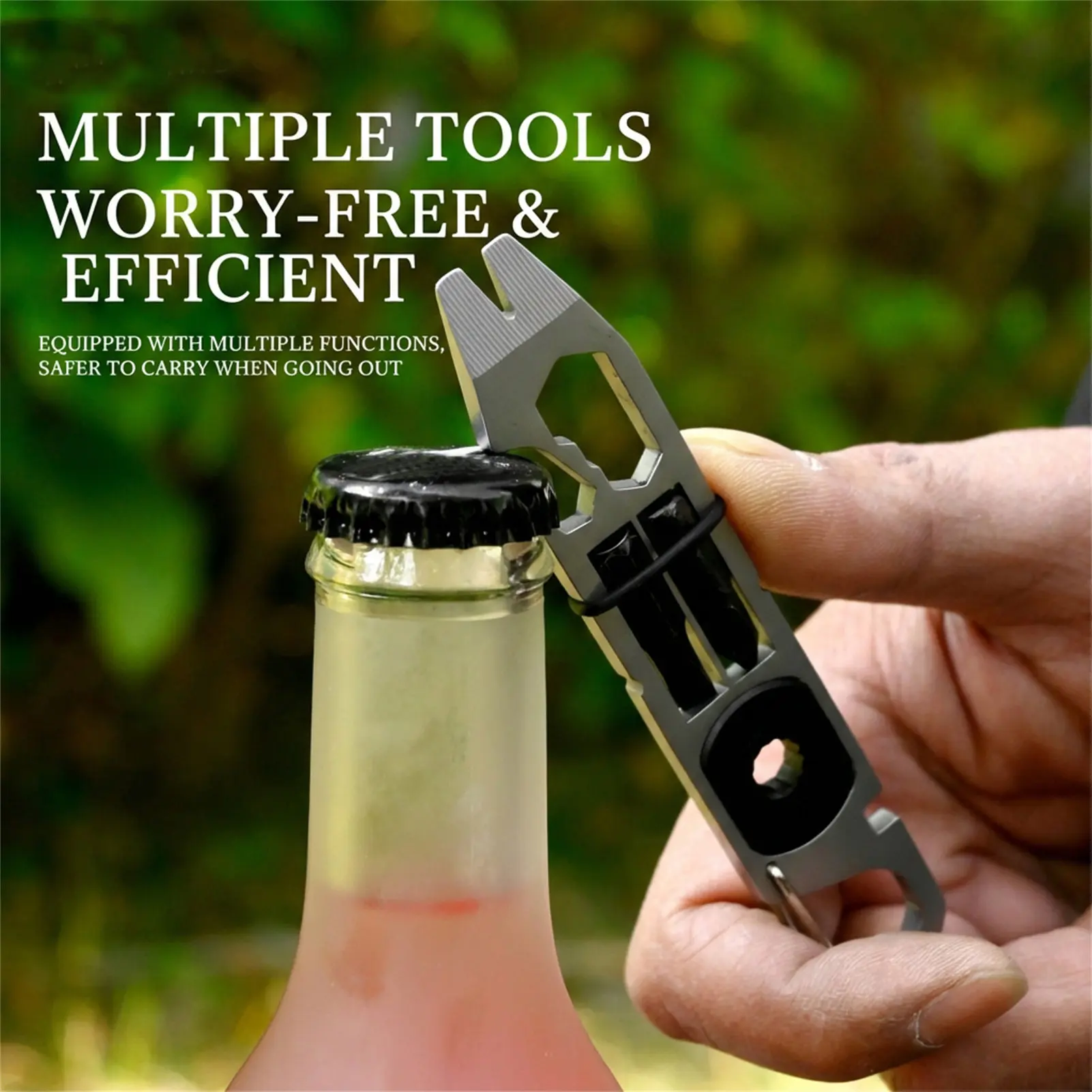 Camping Survival Ratchet Pry Bar Portable EDC Tool Kit Stainless Steel Multi-Tool for Hiking Emergency Gear Durable