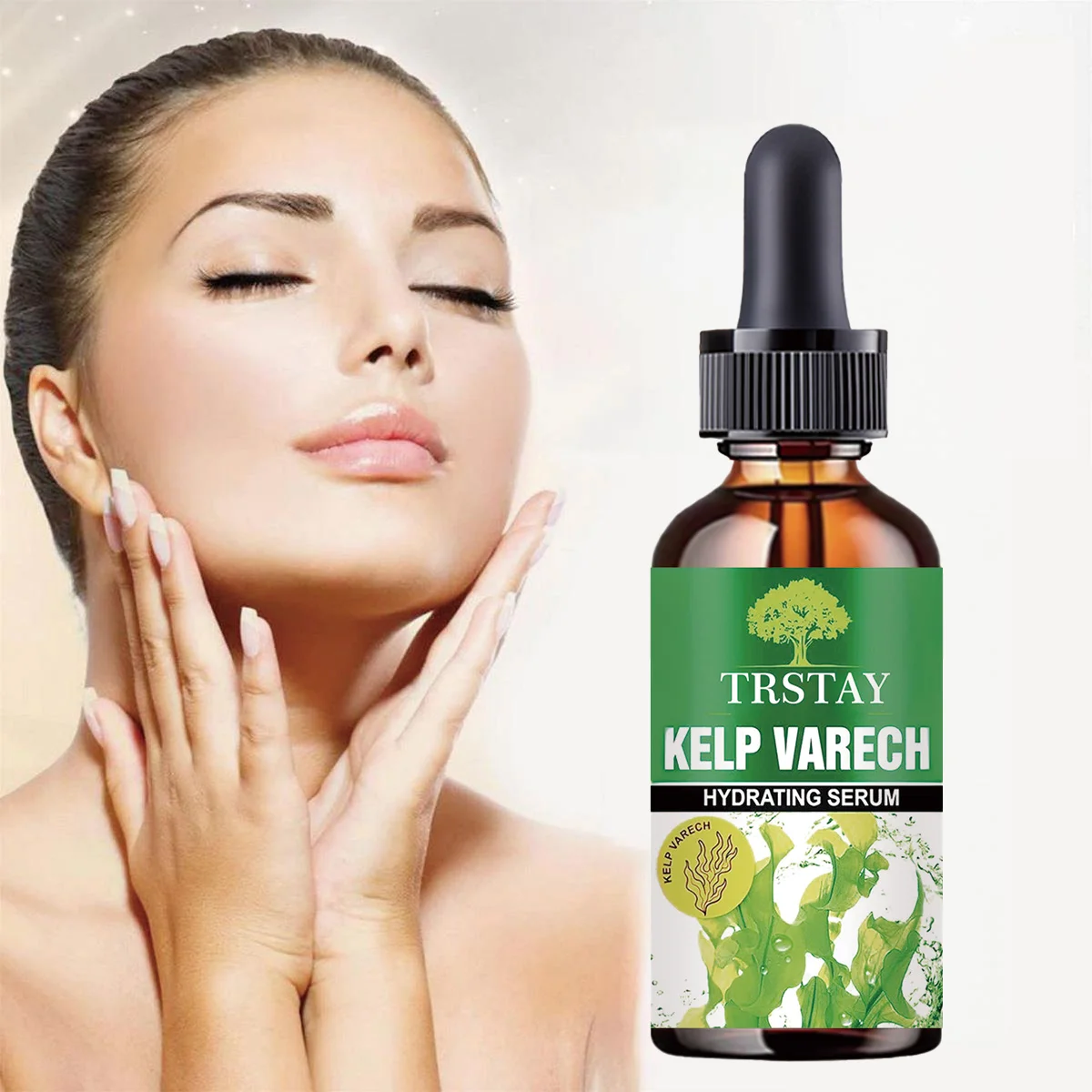 Moisturizing and replenishing deep sea algae essence kelp varech serum brightens skin tone