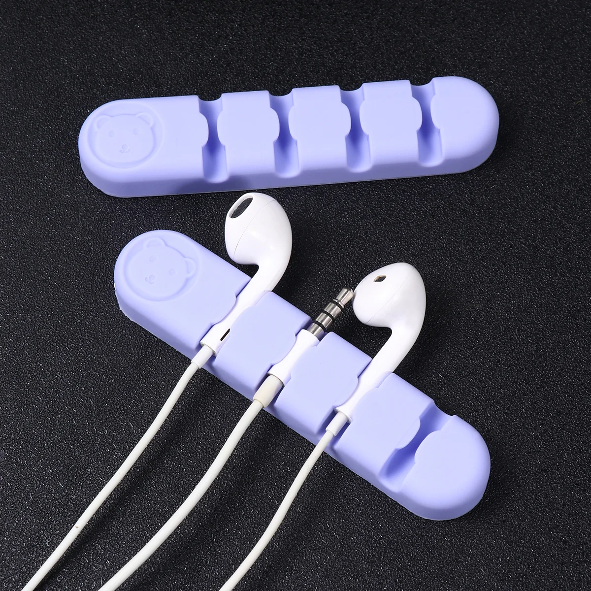 2 pçs organizador de cabo de dados auto adesivo suporte de cabo de silicone clipes de gerenciamento de fio de mesa clipe de cabo usb roxo