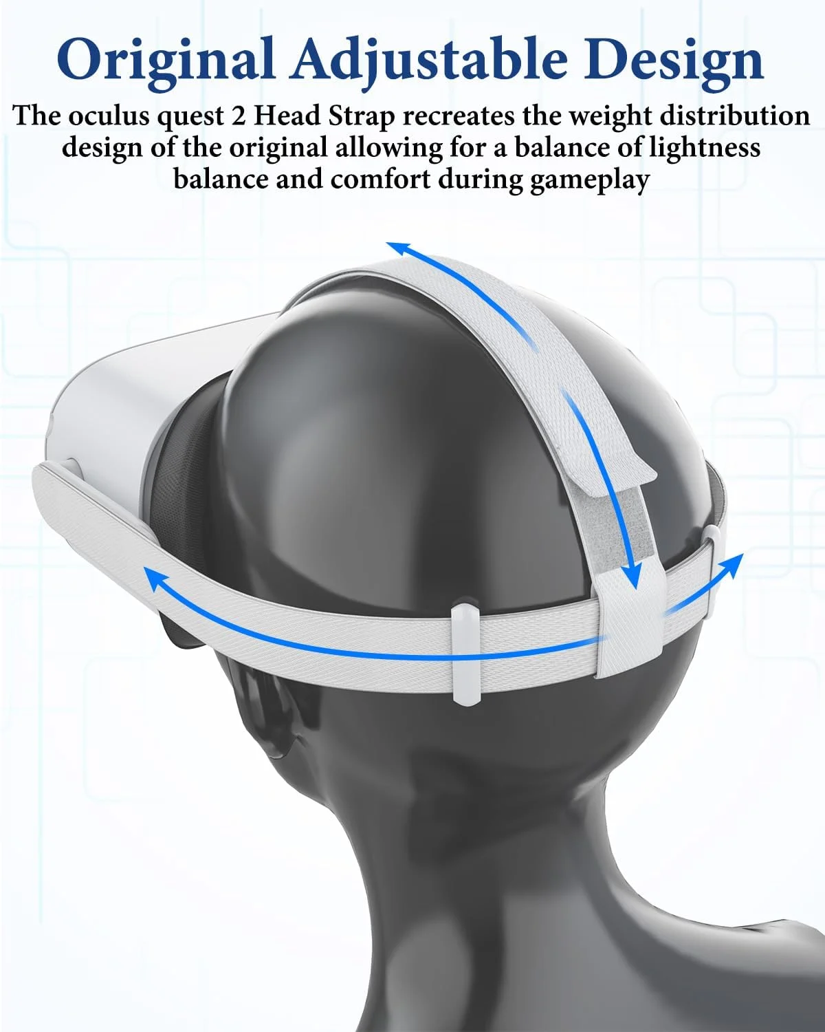 Kopfband für Oculus Quest 2-Headset, Ersatz-Kopfband, kompatibel mit Meta Quest 2 Headstrap und Oculus Quest 2 – Detail 7