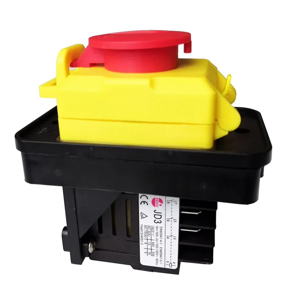 مفتاح كهرمغنطيسي KJD11 ، مفتاح مرحل JD3 ، إيقاف تشغيل ، إيقاف طوارئ ، مفاتيح زر ضغط للمعدات الصناعية ، من من نوع V ، من نوع V ، 16 A ، 12A #3