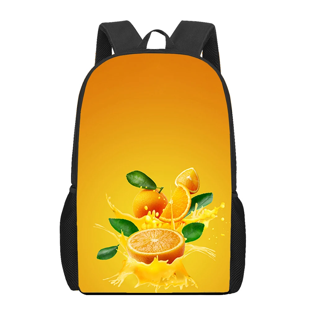 Mochila de frutas frescas de dibujos animados para niña adolescente, Bolsa Escolar con estampado de fresa, bolsa de ordenador, senderismo, día de día, vacaciones de fin de semana, compras