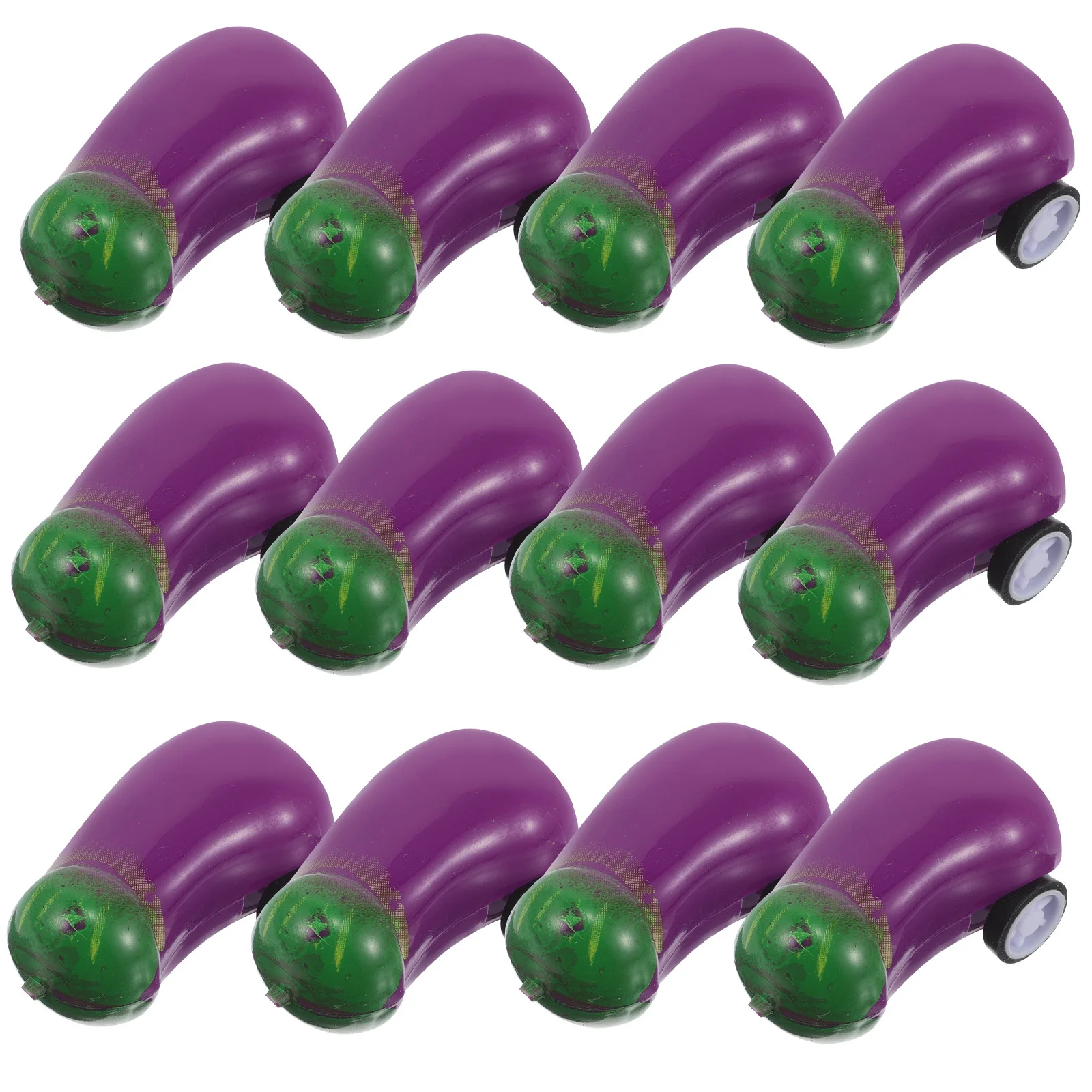 15Pcs Creative Mini Eggplant Shape Friction Powered Car Kids Vehicles Infant Playthings Cartoon Push Pull Back