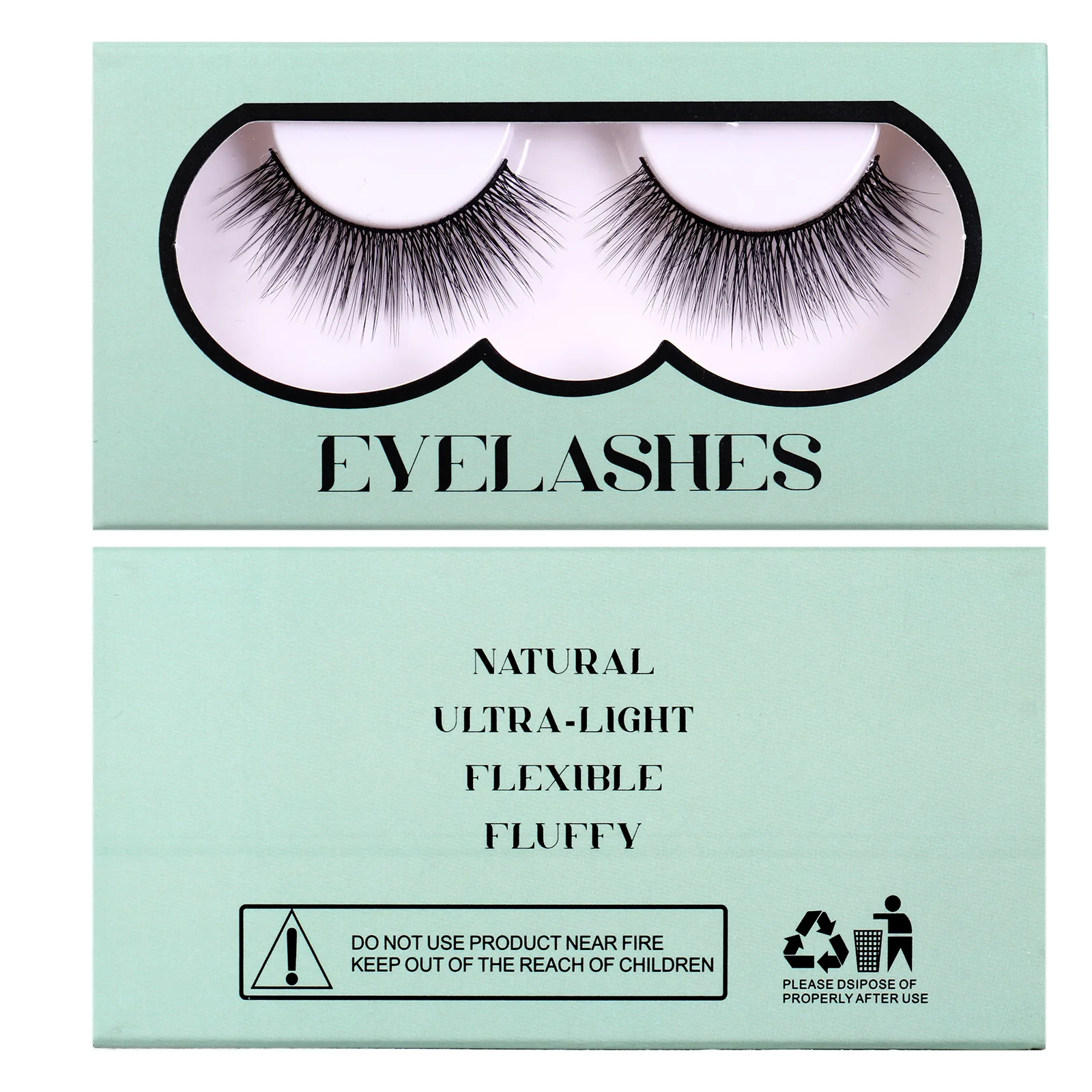 Reusable False Eyelashes Extension, Natural Soft Cross Makeup Eyelash, Daily Dating, DIY Fake Lashes, 1 Pairs