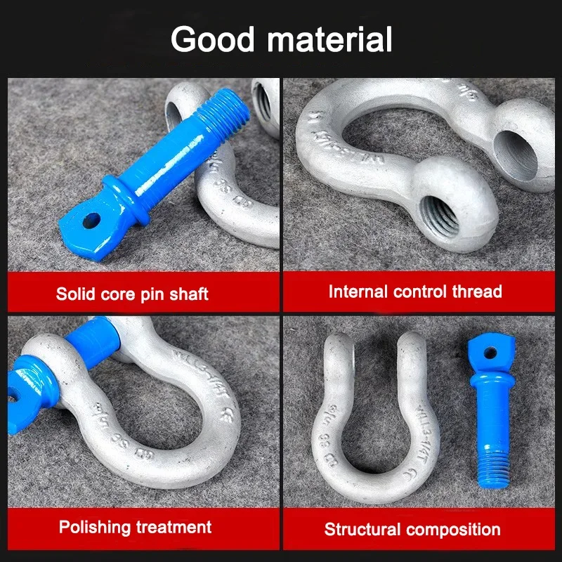 النمط الأمريكي القوس على شكل S6 عالية القوة الإصدار مشبك رفع حدوة الحصان مشبك قفل حلقة رفع اتصال مشبك