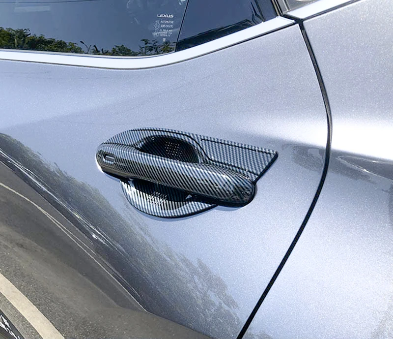 For 2022-2026 Lexus NX NX250 NX350 NX350h NX450h+ Carbon Fiber Look Door Handle Bowl Cup Surrounds Trim Protector 2023 2024 2025
